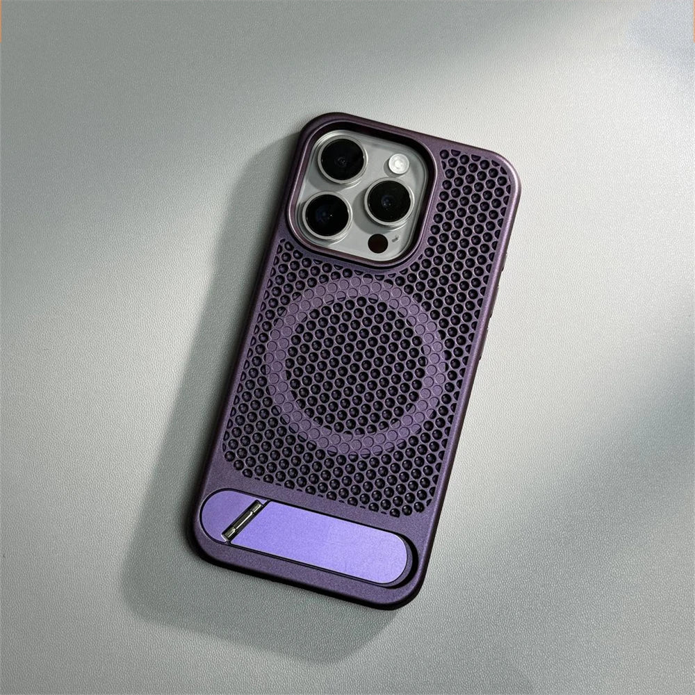 Luxury Heat Dissipation Breathable Magnetic Case For iPhone