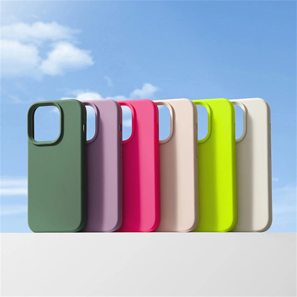 Luxury High Quality Liquid Silicone Soft Phone Case For iPhone