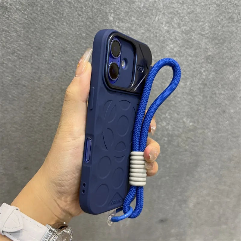 Luxury Lens Holder Lanyard Magnetic Case for iPhone