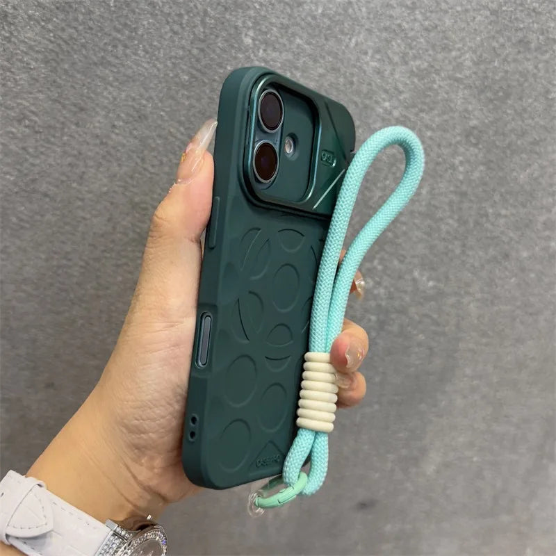 Luxury Lens Holder Lanyard Magnetic Case for iPhone