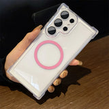 Luxury Magnetic Transparent Phone Case For Samsung