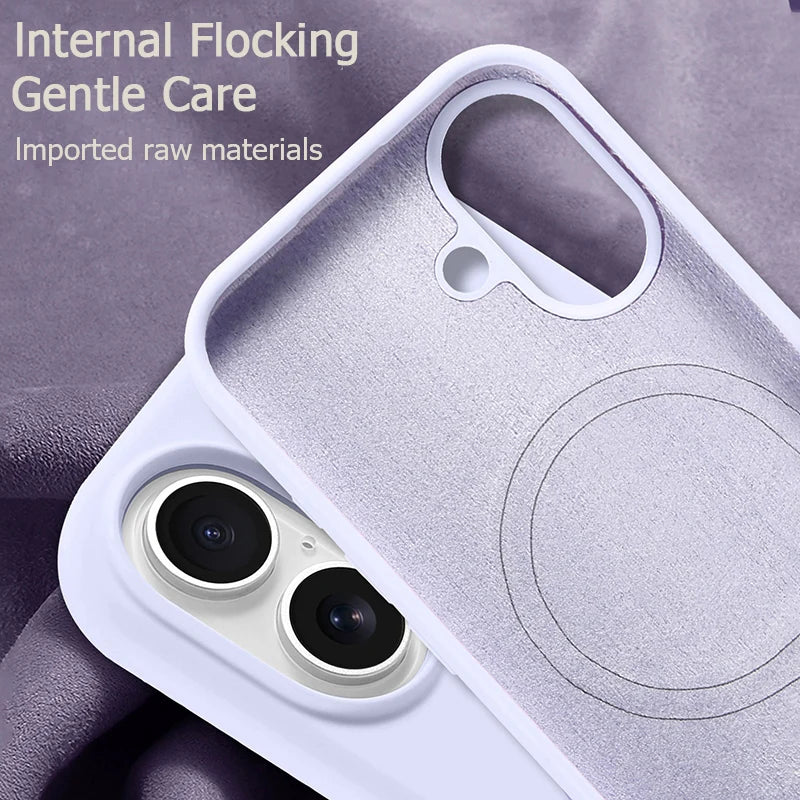 Luxury Official Liquid Silicone Magnetic Case For iPhone