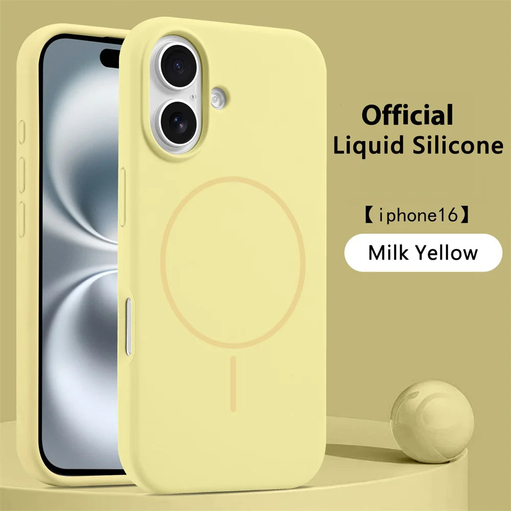 Luxury Official Liquid Silicone Magnetic Case For iPhone