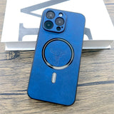 Luxury PU Leather Magnetic Wireless Charge Case For iPhone