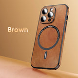Luxury Shockproof Magnetic Leather Case For iPhone