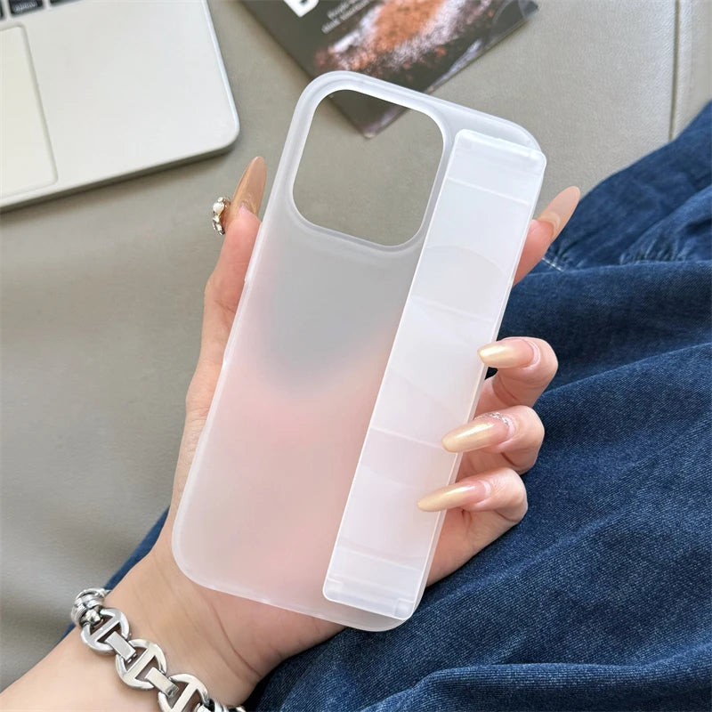 Luxury Soft Silicone Wrist Strap Phone Case For iPhone