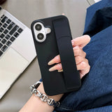 Luxury Soft Silicone Wrist Strap Phone Case For iPhone