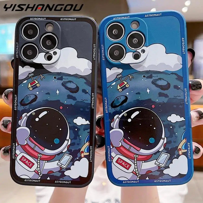 Luxury Space Astronaut Phone Case For iPhone