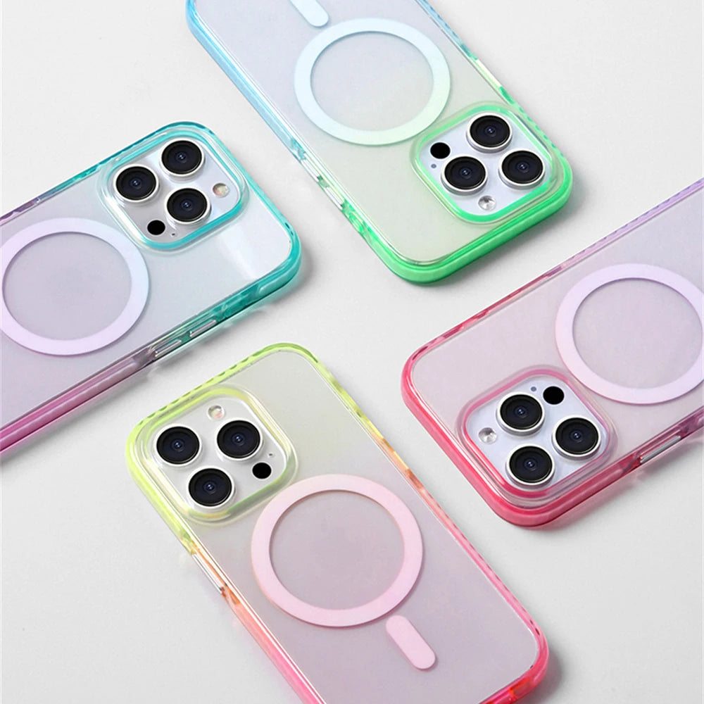 Luxury Transparent Magnetic Case For iPhone