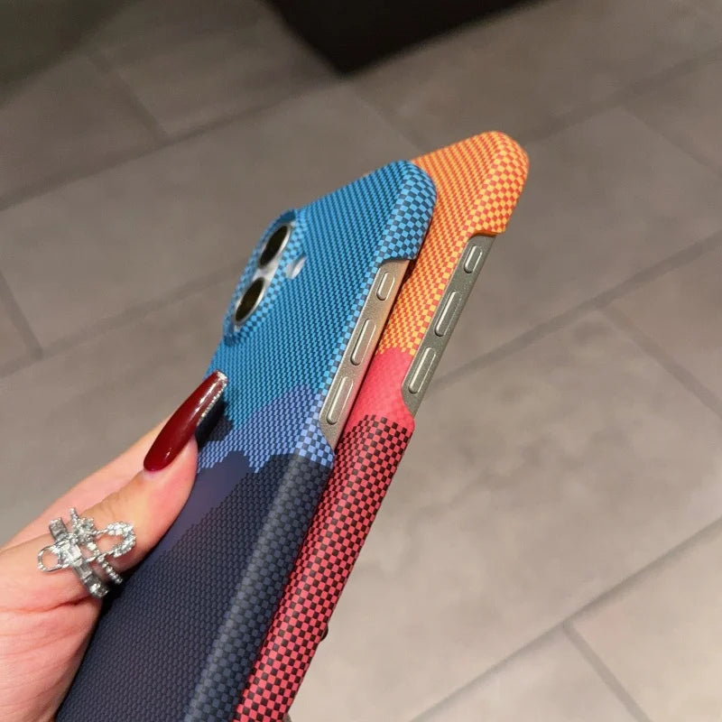 Ultra Thin Carbon Fiber Pattern Magnetic Case For iPhone