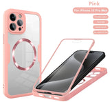 Magnetic 360 Front+Back Clear Case For iPhone