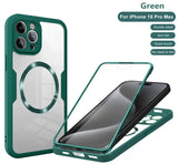 Magnetic 360 Front+Back Clear Case For iPhone