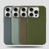 Magnetic Nylon Flax Fabric Phone Case For iPhone