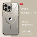 Magnetic Plating Soft Rubber Frame Phone Case For iPhone