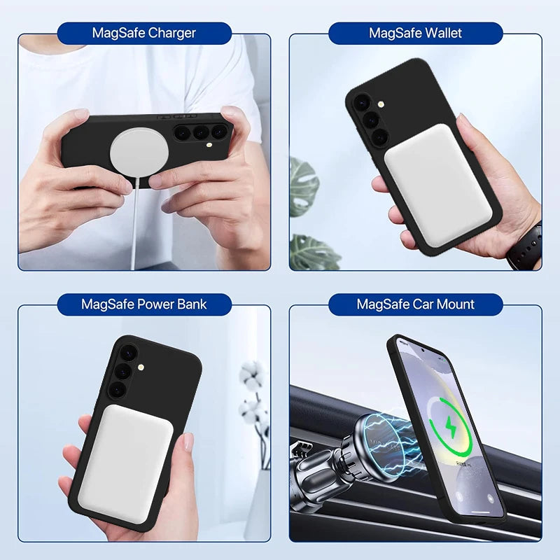 Magnetic Silicone Phone Case For Samsung