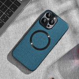 Fabric Magnetic Charging Silicone Case for iPhone