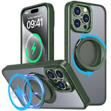 Magnetic Matte Rotating Stand Phone Case For iPhone