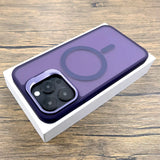 Matte Translucent Camera Stand Holder Magnetic Case For iPhone