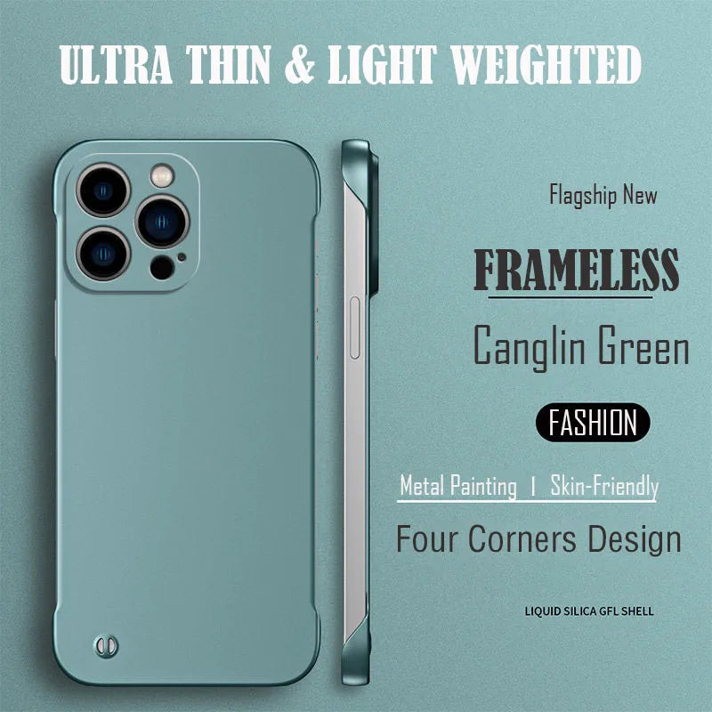 Metal Ultra Thin Frameless Phone Case For iPhone