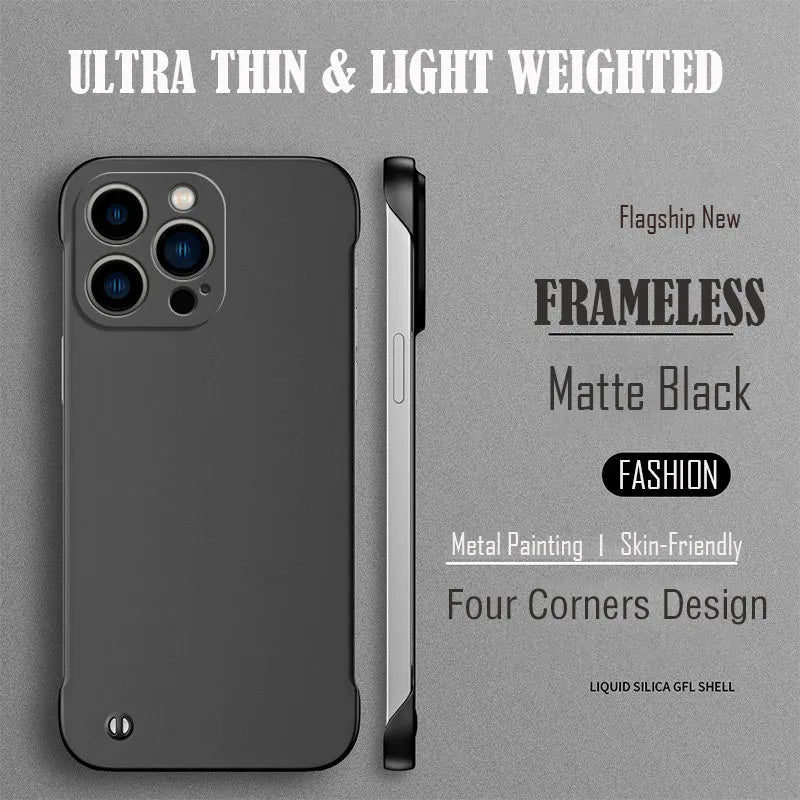 Metal Ultra Thin Frameless Phone Case For iPhone