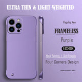 Metal Ultra Thin Frameless Phone Case For iPhone