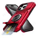 Wallet Magnetic Rotated Ring Kickstand Case For iPhone