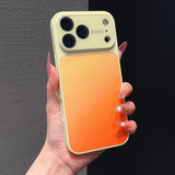 Gradient Color-Block Lens Protection Case for iPhone