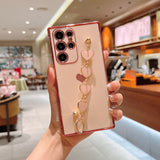 Heart Bracelet Plating Soft Phone Case for Samsung