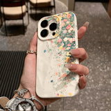 Floral Pleated Silicone Case for iPhone