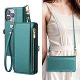 Card Wallet Shockproof Case with Lanyard for iPhone