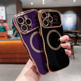 Large Wave Magnetic Side-Heart Phone Case for iPhone