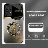 Dragon Head Gradient Glass Anti-Drop Phone Case For Samsung