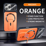 Invisible Stand Magnetic Flip-Cover Lens Protector Shockproof Case for iPhone