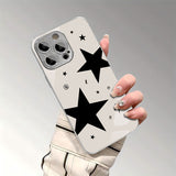 Y2K Black Star Electroplated Case for iPhone