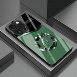 Long Pattern Liquid Glass Full-Coverage Shockproof Phone Case for IPhone