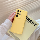 Wavy Edge Macaron Soft Silicone Phone Case for Samsung