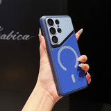 Cloth Texture Matte Dual Color Magnetic Case for Samsung