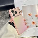 Square Gradient Contrast Color Shockproof Case for iPhone