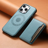 2‑In‑1 Leather Magnetic Card Holder Wallet Case for iPhone
