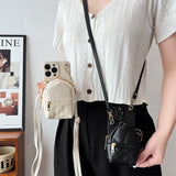 Fashion Leather Coin Purse Silicone Crossbody Case for iPhone