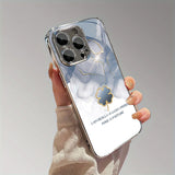 Art Blurred Clover Pattern Electroplated Case for iPhone