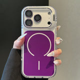 Magnetic Shockproof Case with Lens Film & Lens Holder for iPhone