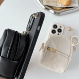 Fashion Leather Coin Purse Silicone Crossbody Case for iPhone
