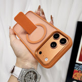 Matte Skin‑Friendly Magnetic Stand Anti‑Drop Case for iPhone