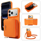Leather Crossbody Wallet Phone Case for iPhone