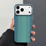 Carbon Fiber Texture Shockproof Magnetic Charging Case for iPhone