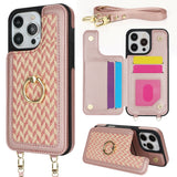Woven Texture Card Slot Leather Case for iPhone