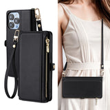 Card Wallet Shockproof Case with Lanyard for iPhone