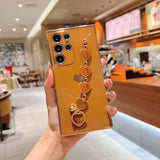 Heart Bracelet Plating Soft Phone Case for Samsung
