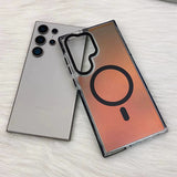 Magnetic Frosted Gradient Dual-Color Edge Shockproof Phone Case for Samsung